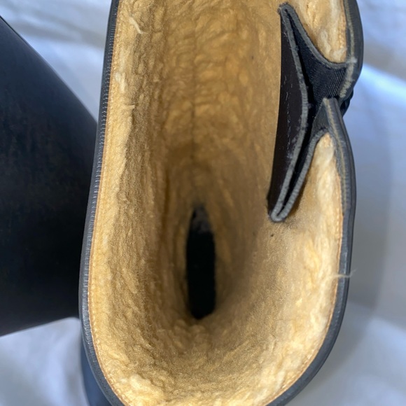 Aigle Black Faux Fur Lined Women’s Wellington Boots US 6.5 EU 37 - Picture 7 of 11